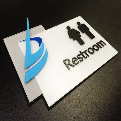 custom restroom signage