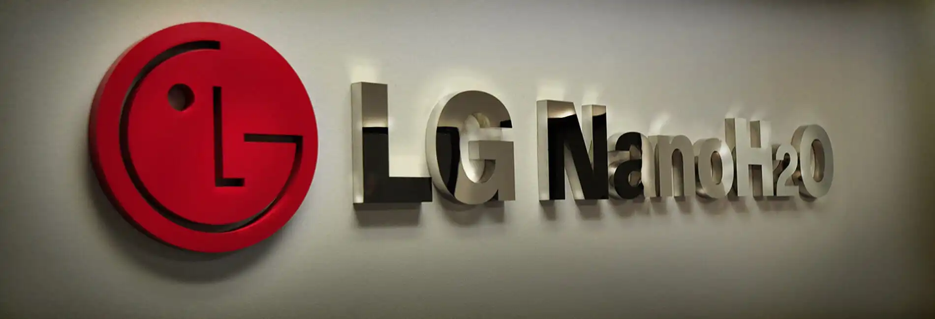 Custom 3D letters LG Logo in stainless steel