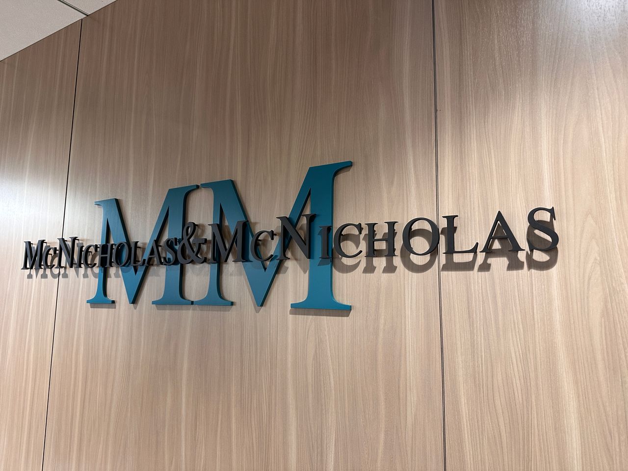 Dimensional lobby logo sign for a Los Angeles office