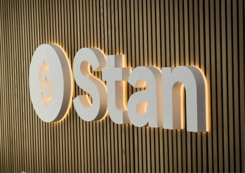 Backlit dimensional lobby sign made by a sign company in Sherman Oaks, CA